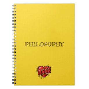 Anne Heart Yellow Notebook