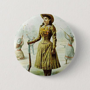 Anne Oakley 6 Cm Round Badge
