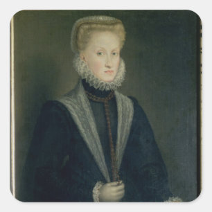 Anne of Austria, Queen of Spain Square Sticker