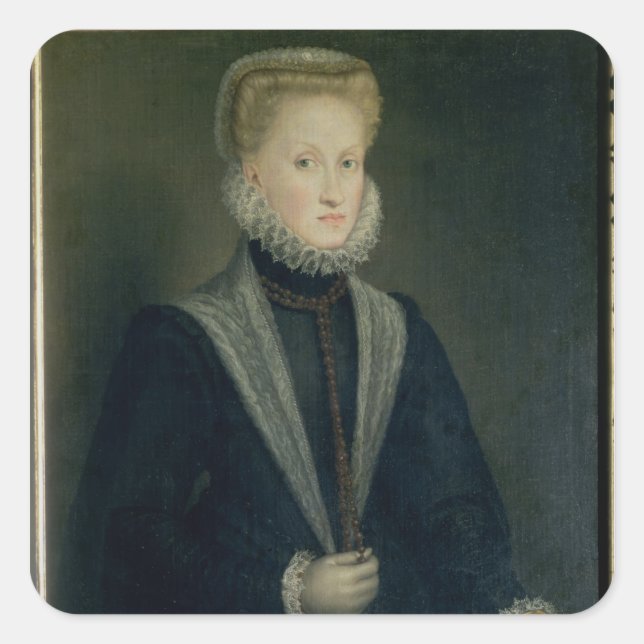 Anne of Austria, Queen of Spain Square Sticker (Front)