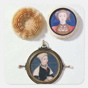 Anne of Cleves , 1539 and Jane Small Square Sticker