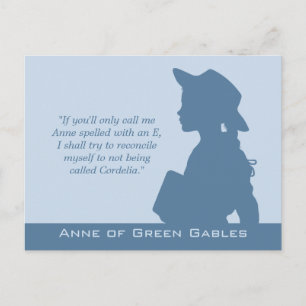 Anne of Green Gables CC0949 Montgomery quotes Postcard