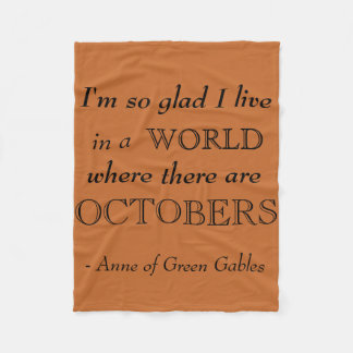 Anne of Green Gables Fall Fleece Blanket