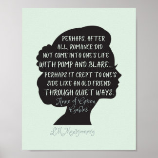 Anne of Green Gables Green Love Quote  Poster