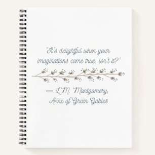 Anne of Green Gables Inspired Notebook