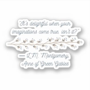 Anne of Green Gables Inspired Sticker
