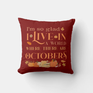 Anne of Green Gables on October Quote Cushion