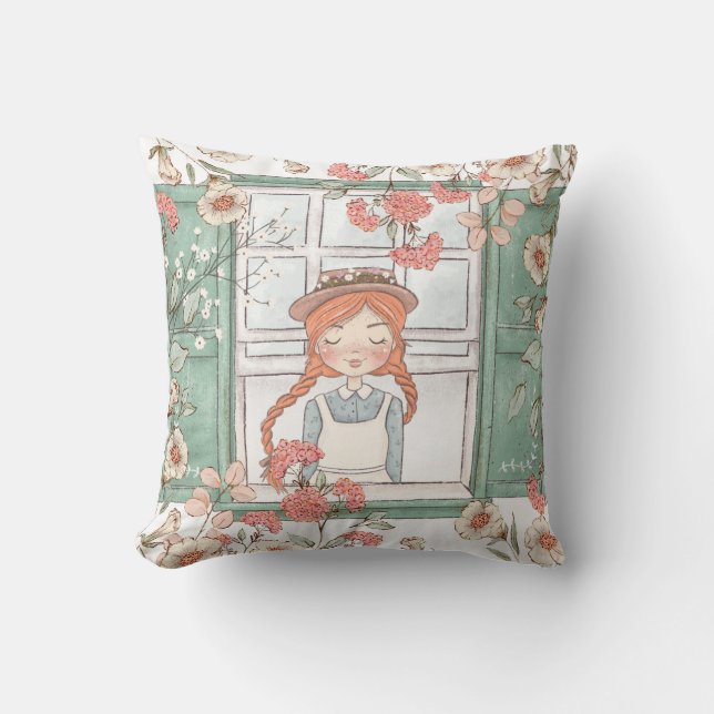 Anne of Green Gables Quote Floral Pillow (Front)