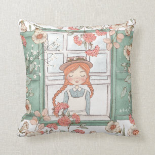 Anne of Green Gables Quote Floral Pillow