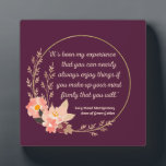 Anne Of Green Gables Quote I - Cute Style Plaque<br><div class="desc">Cute design, perfect for anyone who loves the book Anne Of Green Gables written by female author Lucy Maud Montgomery! "It's been my experience that you can nearly always enjoy things if you make up your mind firmly that you will." Anne Shirley quote from L. M. Montgomery's novel. Do you...</div>
