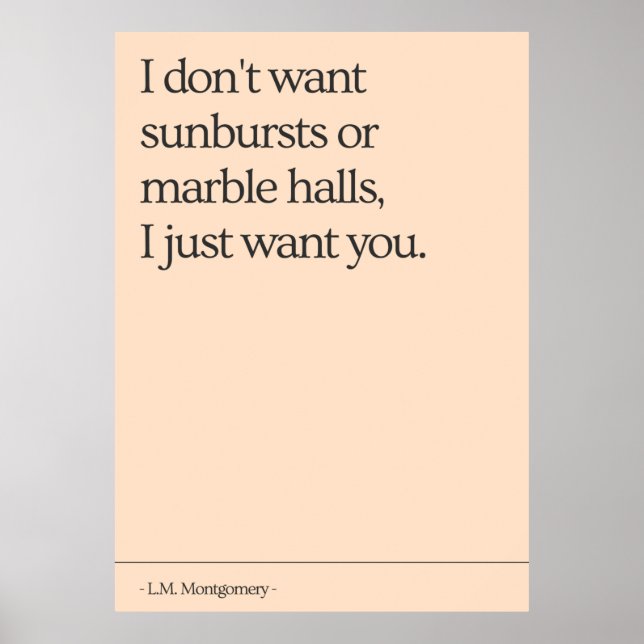 Anne of Green Gables Quote Poster (Front)