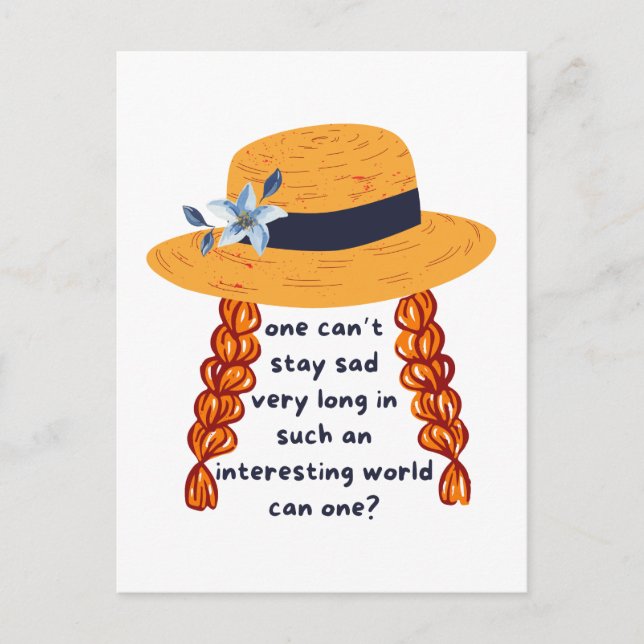 Anne Of Green Gables Shirley Book Quote Postcard (Front)