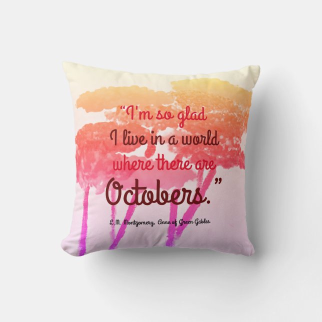 Anne of Green Gables Throw Pillow (Front)
