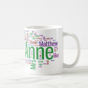 Anne of Green Gables Word Cloud Coffee Mug