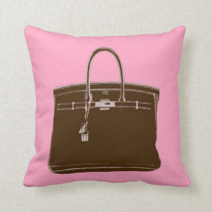 Annechovie Brown Bag on Pink Pillow