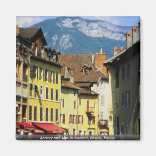 Annecy and Alps in summer, Savoie, France Magnet
