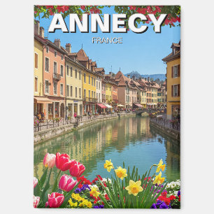 Annecy France Flowers Travel Magnet