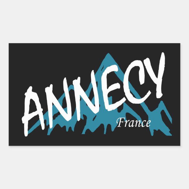 Annecy France Mountains Rectangular Sticker (Front)