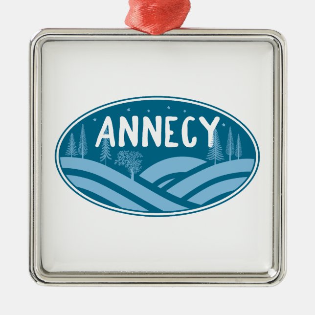 Annecy France Outdoors Metal Ornament (Front)