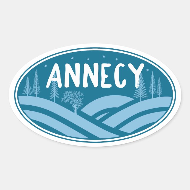 Annecy France Outdoors Oval Sticker (Front)
