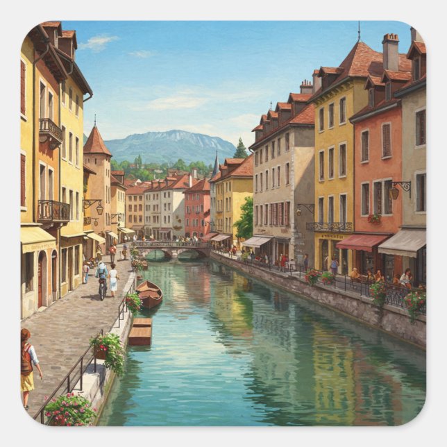 Annecy France  Square Sticker (Front)