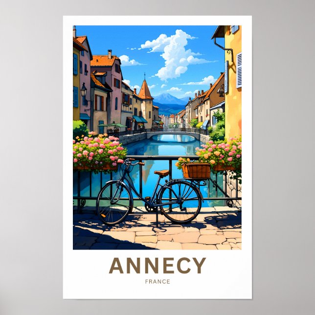 Annecy France Travel Print (Front)