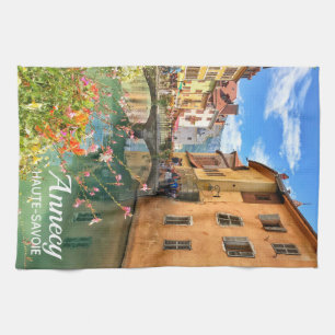 Annecy Old Town, France Tea Towel