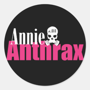 annie anthrax - black sticker
