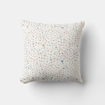 Annie Confetti Watercolor Dots Throw Pillow