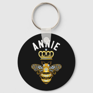 Annie Name Annie Birthday Gifts Queen Crown Bee Key Ring