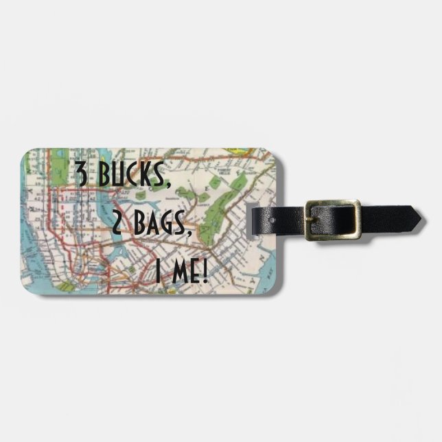 Annie NYC luggage tag (Front Horizontal)