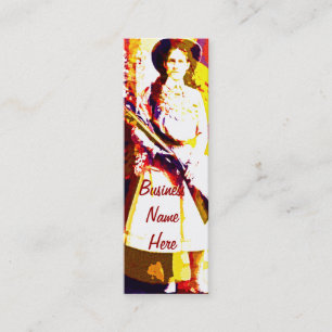 Annie Oakley Oil Grunge Bookmark Business Card