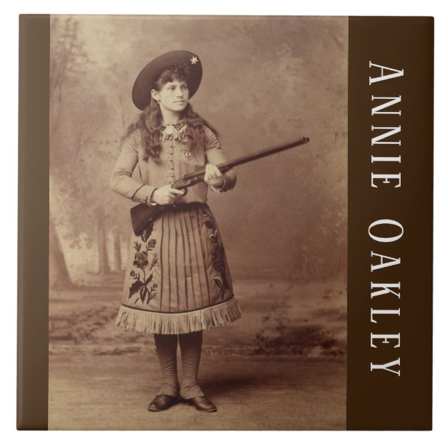 Annie Oakley Sharpshooter  Ceramic Tile (Front)