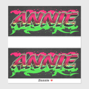 Annie Vorname Name Graffiti Aufkleber Sticker