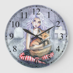 Annie's Fox Fairytale Fantasy Gothic Art Clock