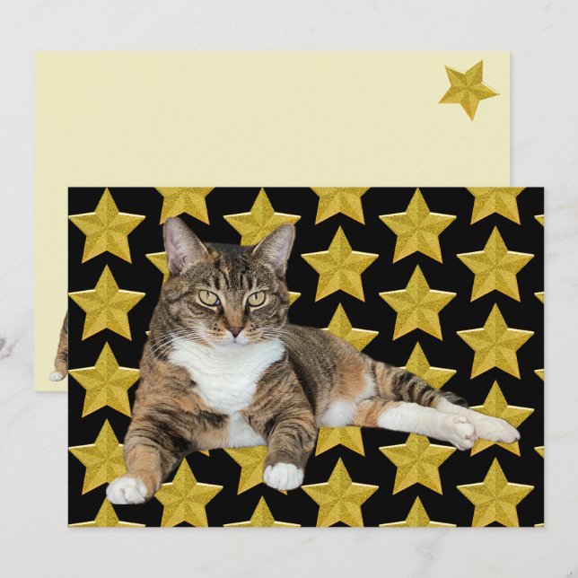 Annie's Star : Cat Flat Card (Front/Back)