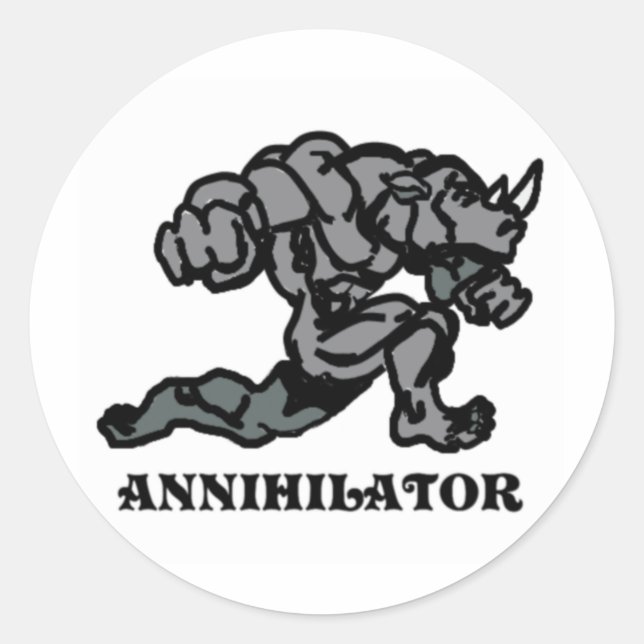 ANNIHILATOR CLASSIC ROUND STICKER (Front)