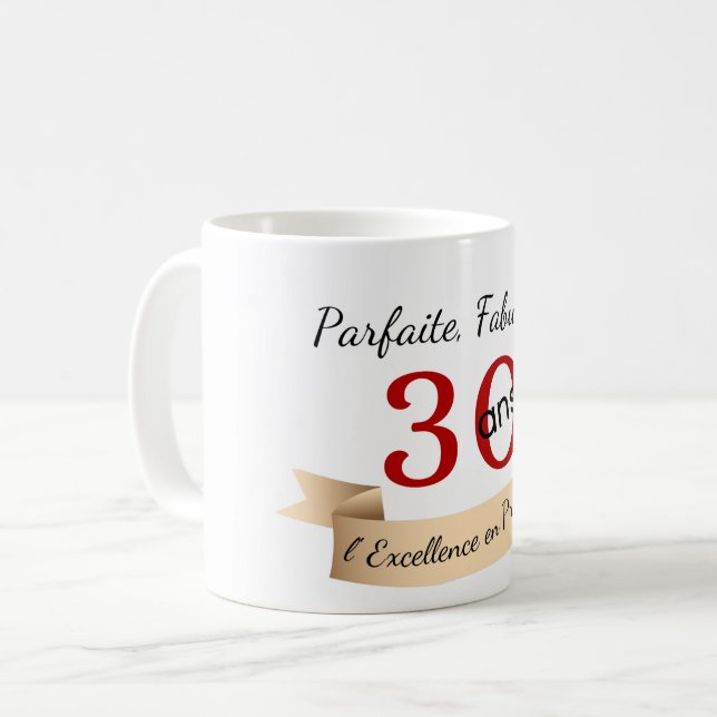 anniversaire 30 ans coffee mug (Front Left)