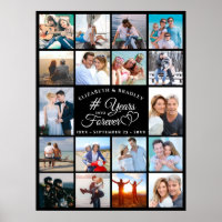 Anniversary 18 Photo Collage YEARS INTO FOREVER