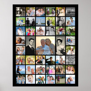 Anniversary 43 Photo Collage Personalised Custom Poster