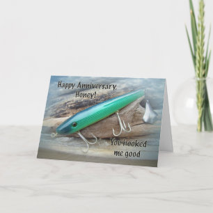 Anniversary - AJS Green Swimmer Fishing Lure Card