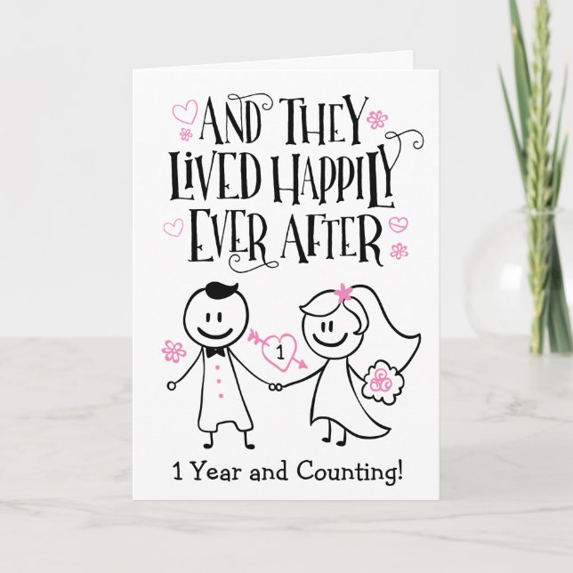 Anniversary, And They Lived Happily Ever After Car Card (Front)