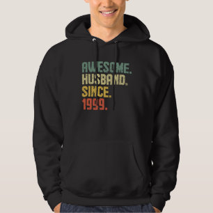 Anniversary Awesome Husband Since 1999 Retro Hoodie