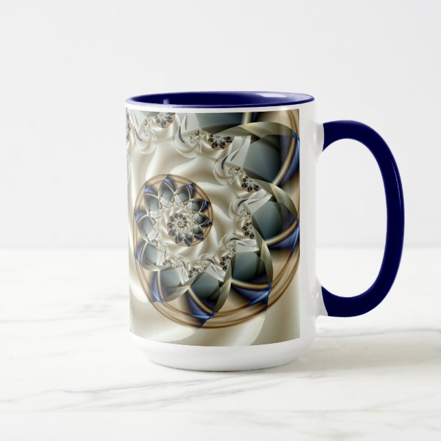 Anniversary Beautiful Abstract Fine Art Fractal Mug (Right)