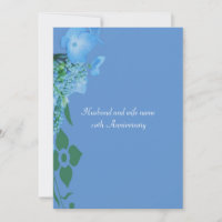 Anniversary blue hydrangea flowers