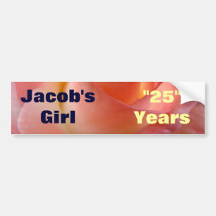 Anniversary Bumper Sticker 25 Years HIS GIRL rose