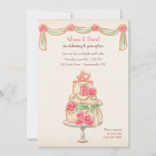 Anniversary Cake Invitation