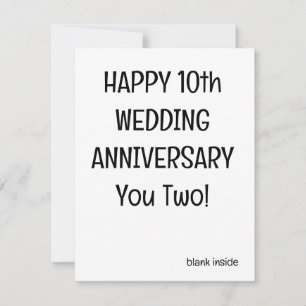 Anniversary Card 10th Anniversary Card FUNNY