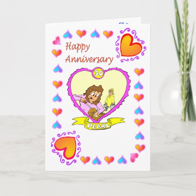 Anniversary card - 30th Pearl (Front)