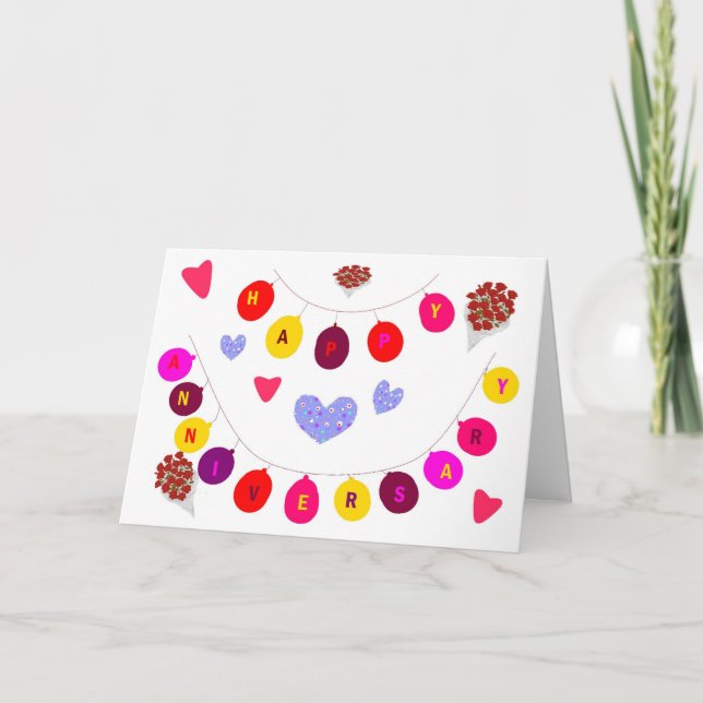 Anniversary card add years and message (Front)